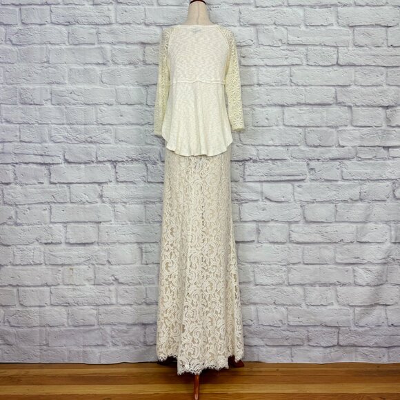 Tadashi Shoji Ivory Lace Maxi Skirt - Picture 6 of 9